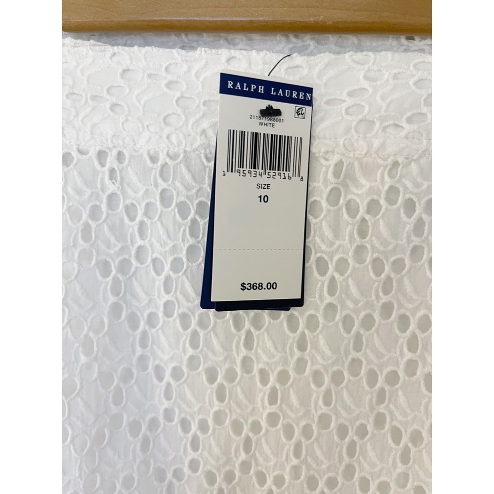 Polo Ralph Lauren ~ Eyelet Midi Wrap Skirt in white - Picture 7 of 8